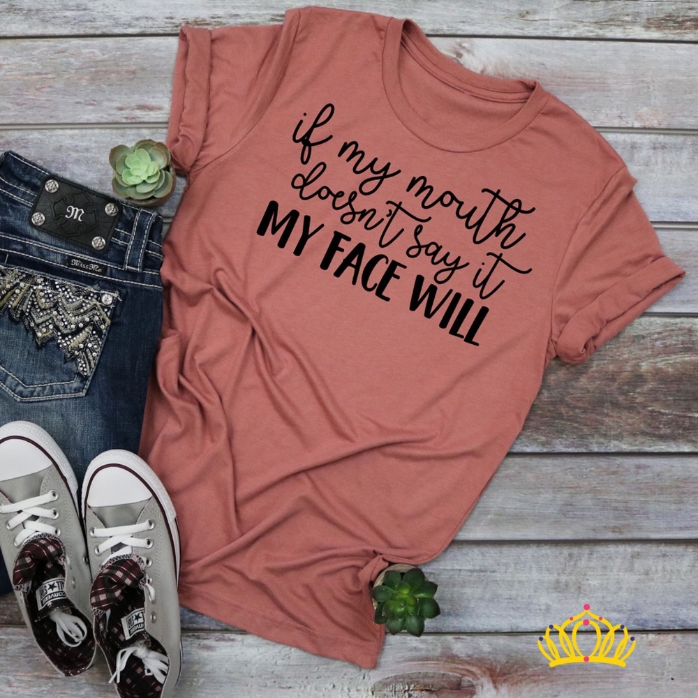 Funny Women's Graphic Tee (Mauve)